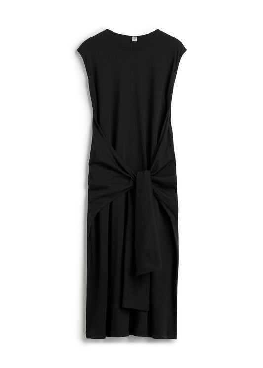 Tie-Waist Dress - Black-BLACK-XS-CLOTHINGDRESSCASUAL-TOTEME
