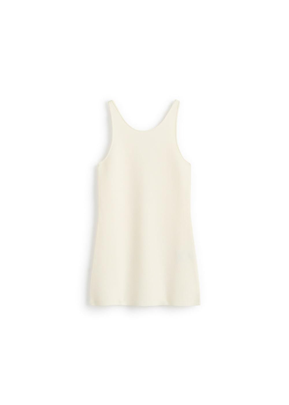 Classic Compact Knit Tank- White-WHITE-XS-CLOTHINGTOPTANK-TOTEME