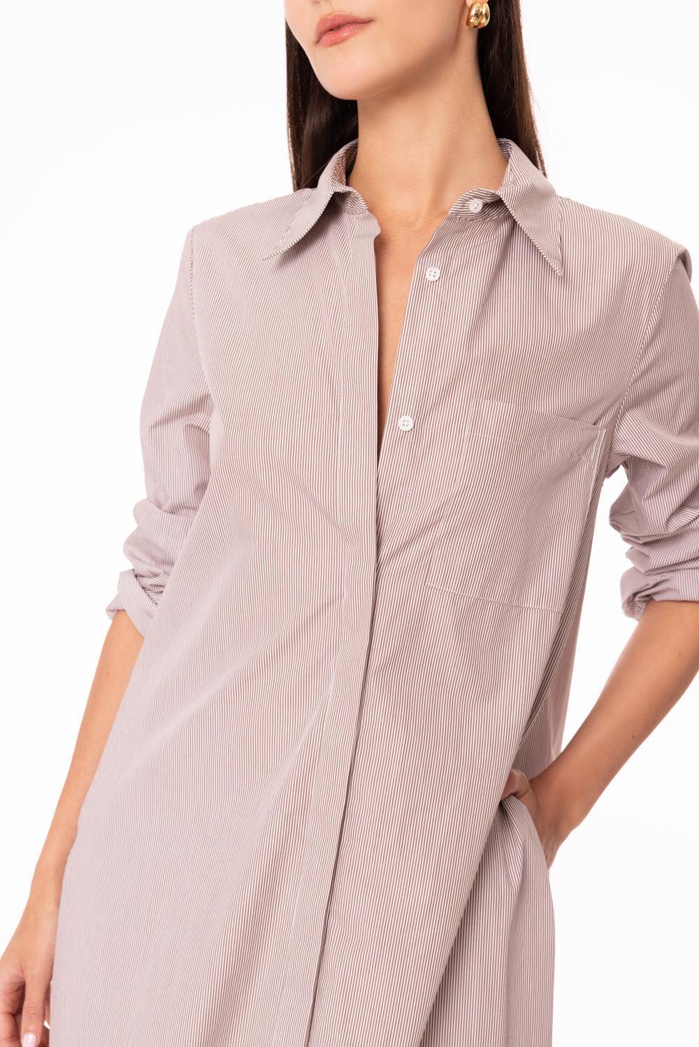 Jennys Gown - White / Chocolate-WHT/CHOC-XS-CLOTHINGDRESSCASUAL-TWP