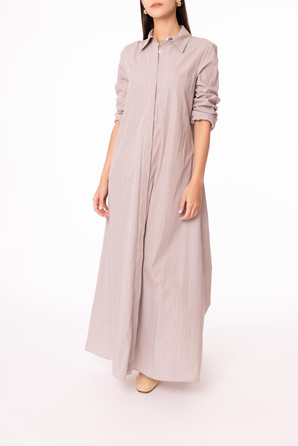 Jennys Gown - White / Chocolate-WHT/CHOC-XS-CLOTHINGDRESSCASUAL-TWP