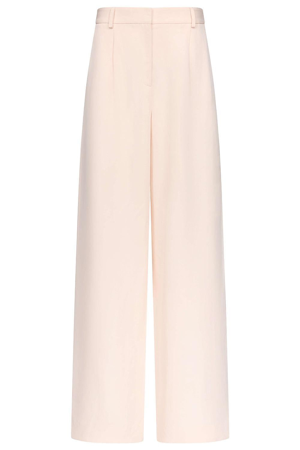 Hudson Street Trouser - Crème De Peche-CREAM-0-CLOTHINGPANTWIDE LEG-TWP