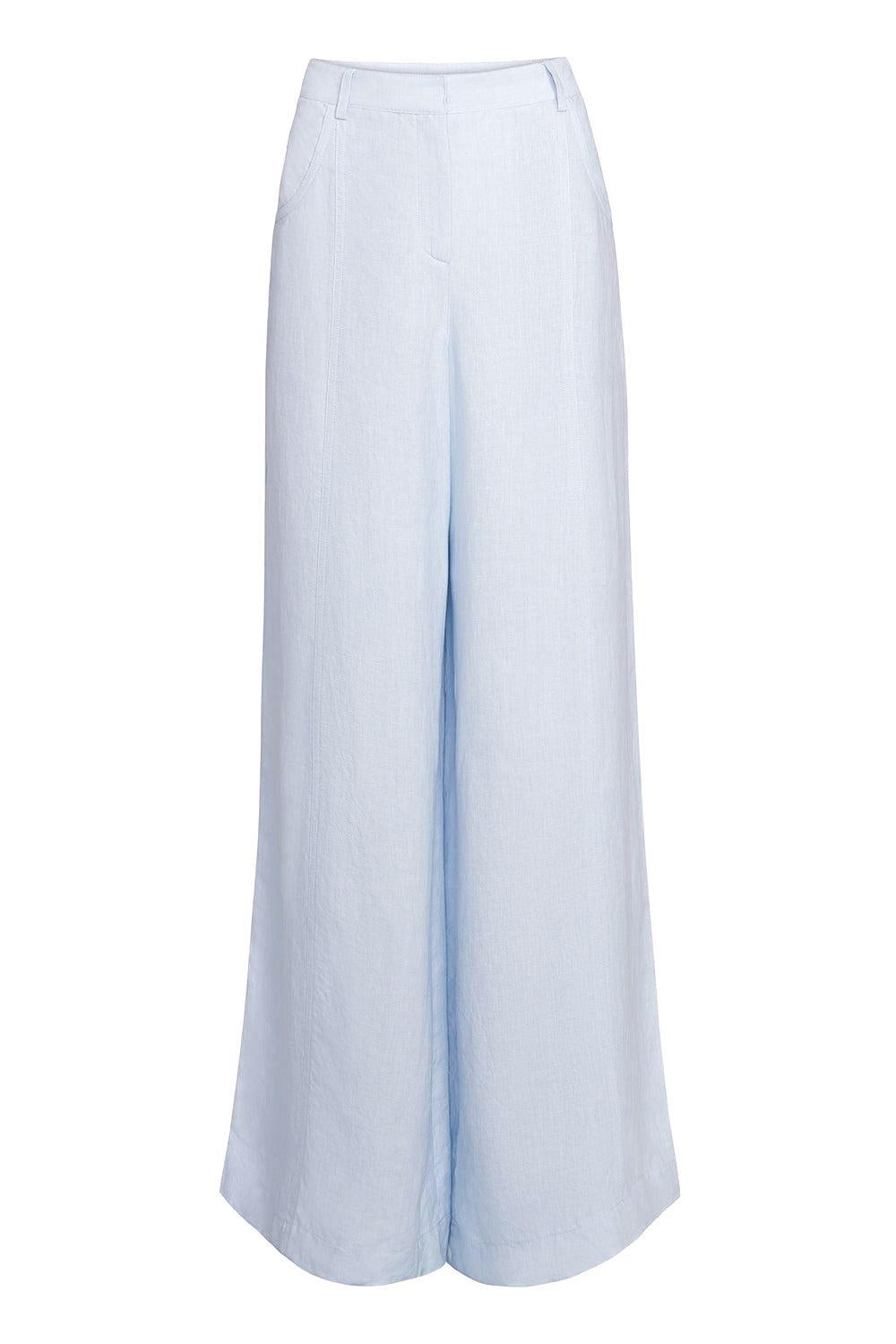 Dee's Washed Linen Trouser-ICE MELT-2-CLOTHINGPANTWIDE LEG-TWP