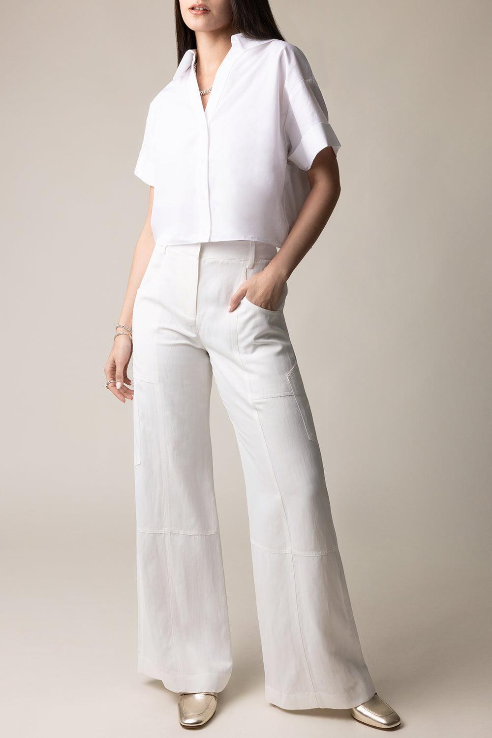 Chrystie Street Pant - White-WHITE-0-CLOTHINGPANTWIDE LEG-TWP