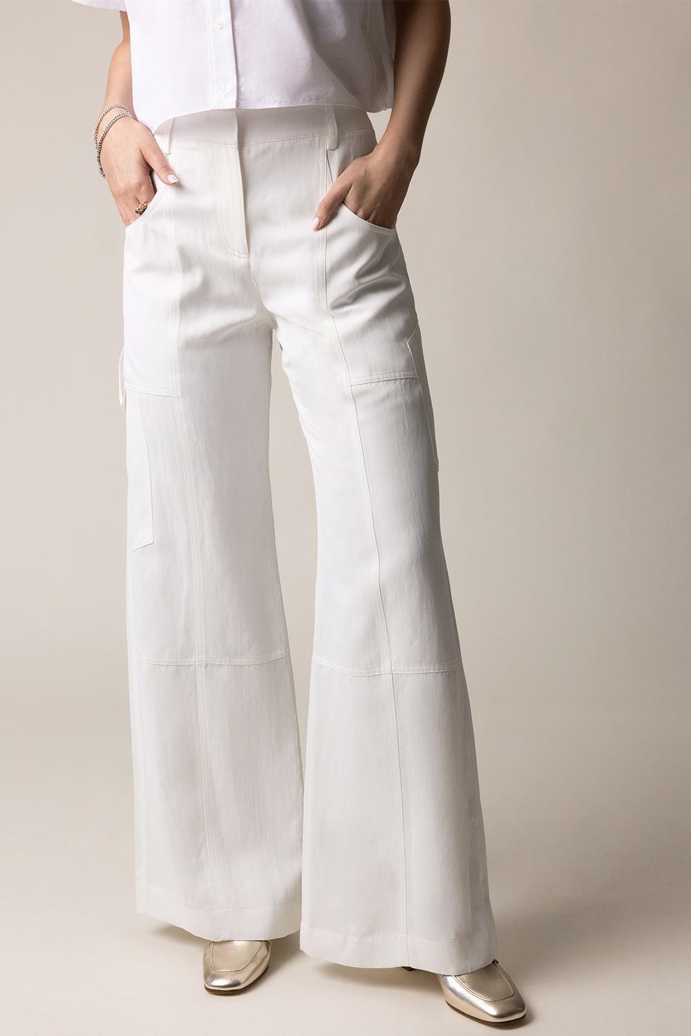 Chrystie Street Pant - White-WHITE-0-CLOTHINGPANTWIDE LEG-TWP