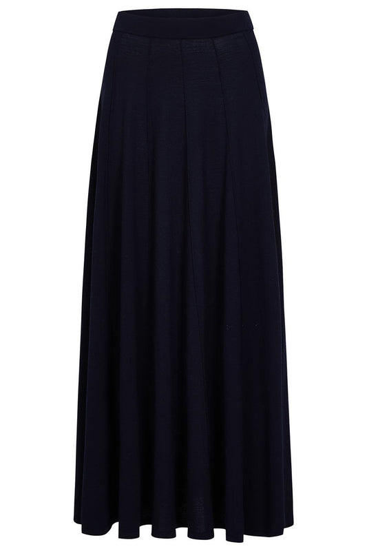 Seamed Maxi Skirt-BLUE-XS-CLOTHINGSKIRTMAXI-TWP