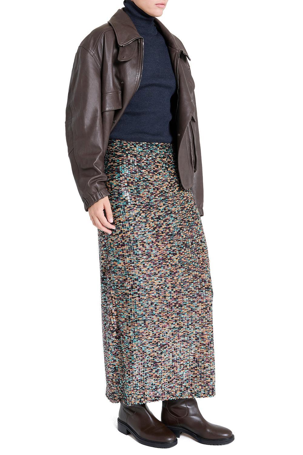 Sylkie Skirt - Dark Chocolate-BROWN-4-CLOTHINGSKIRTMAXI-TWP