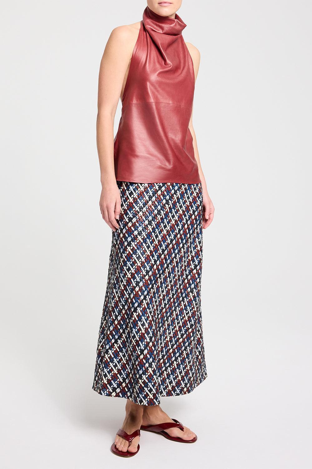 Friday Night Top - Cowhide-BROWN-XS-CLOTHINGTOPBLOUSE-TWP