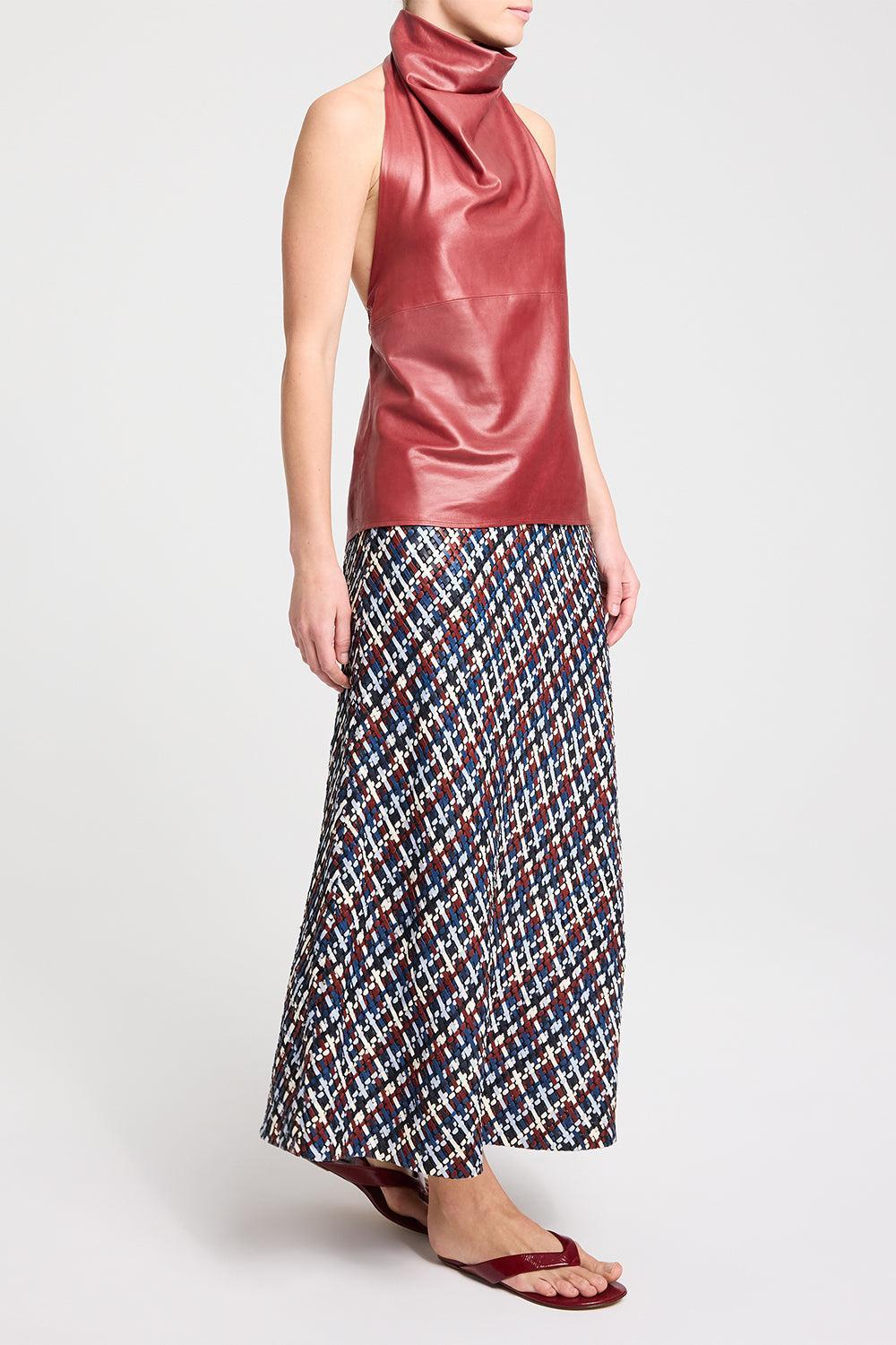 Friday Night Top - Cowhide-BROWN-XS-CLOTHINGTOPBLOUSE-TWP