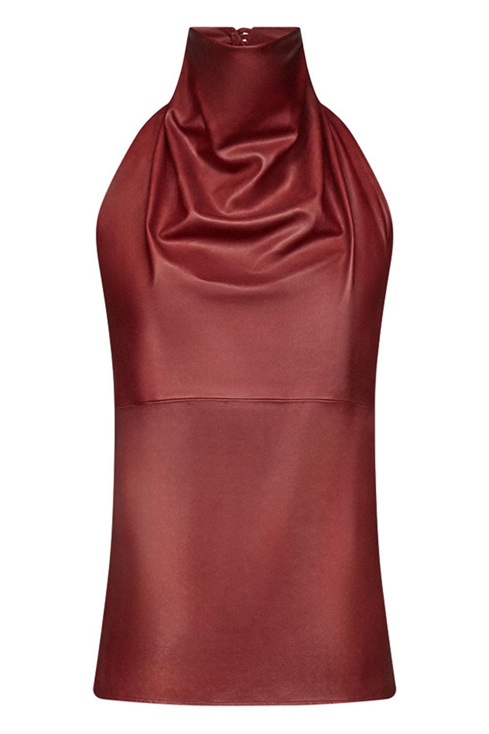 Friday Night Top - Cowhide-BROWN-XS-CLOTHINGTOPBLOUSE-TWP