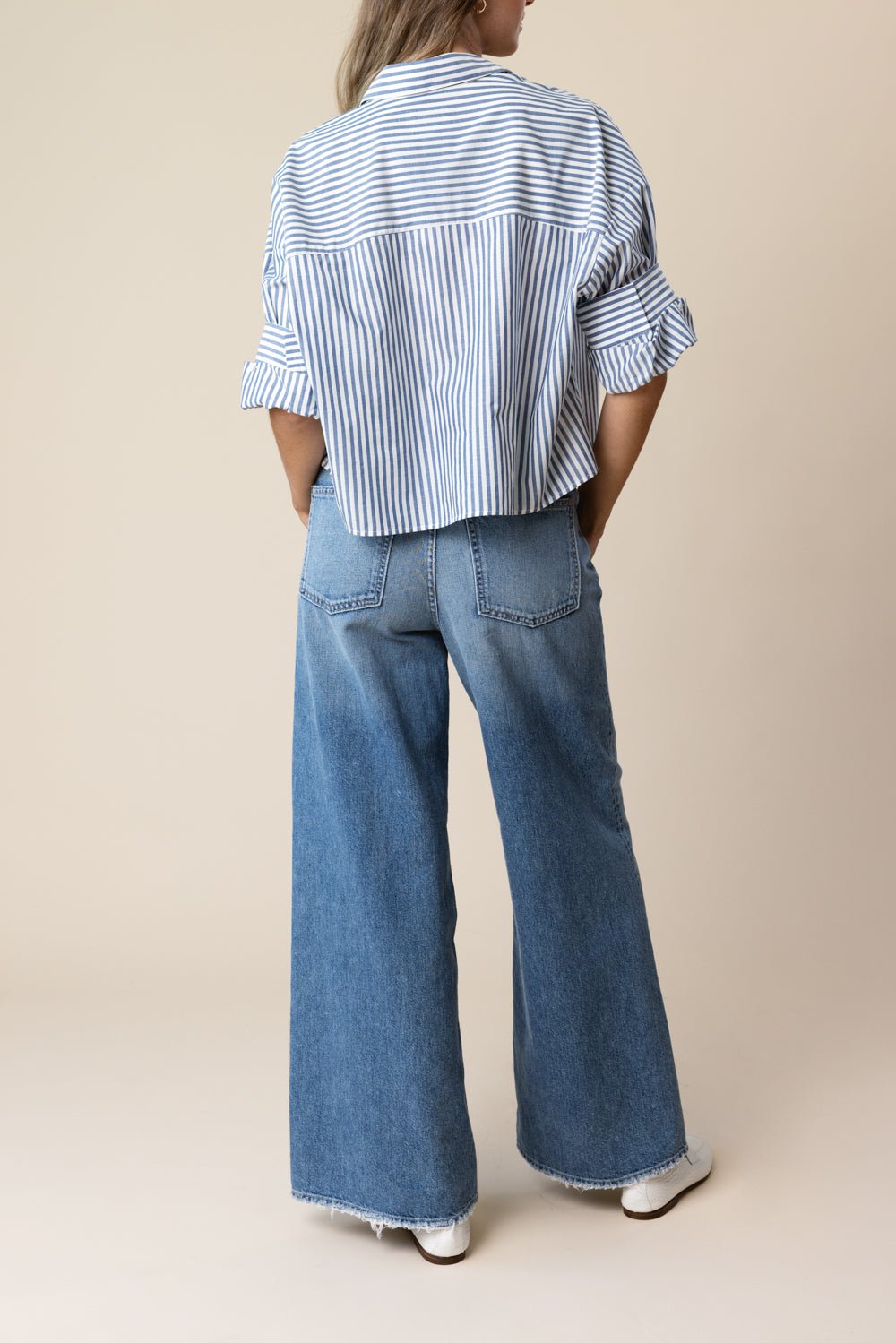 TWP-Next Ex Awning Lady Shirt - Midnight Ivory-