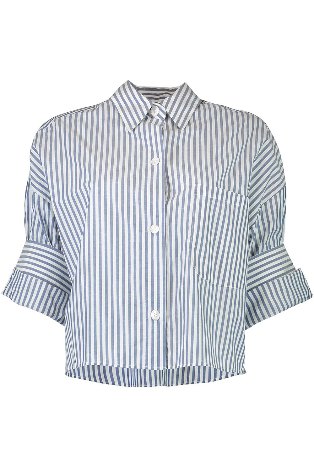 TWP-Next Ex Awning Lady Shirt - Midnight Ivory-