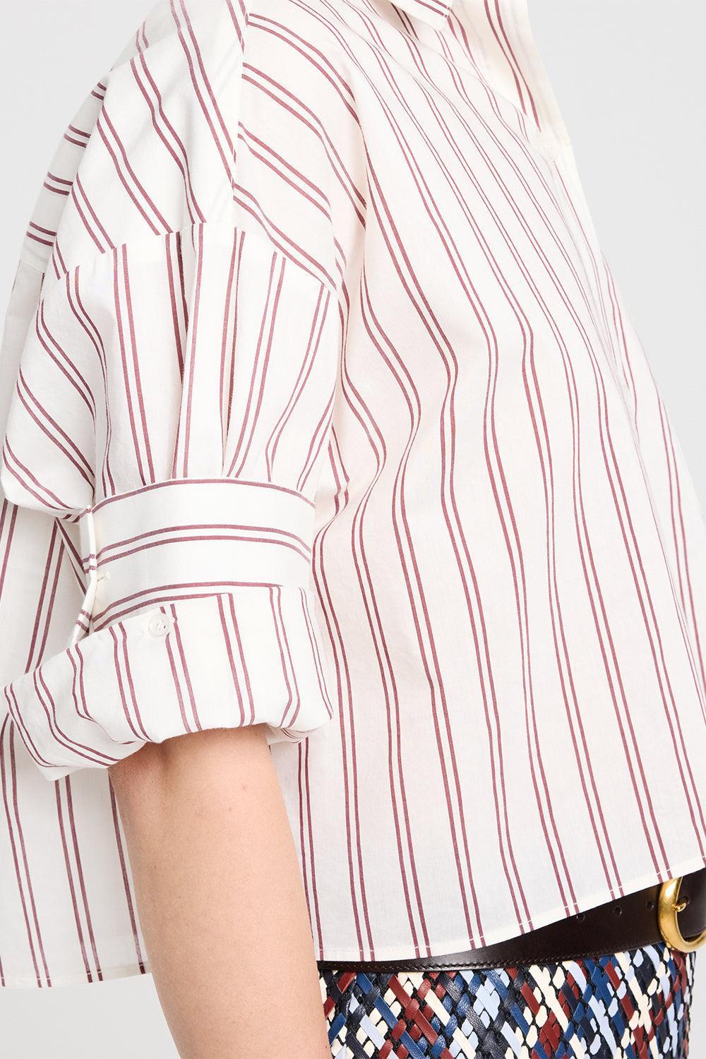 Next Ex Top - White Wine Stripe-STRIPE-P-CLOTHINGTOPBLOUSE-TWP