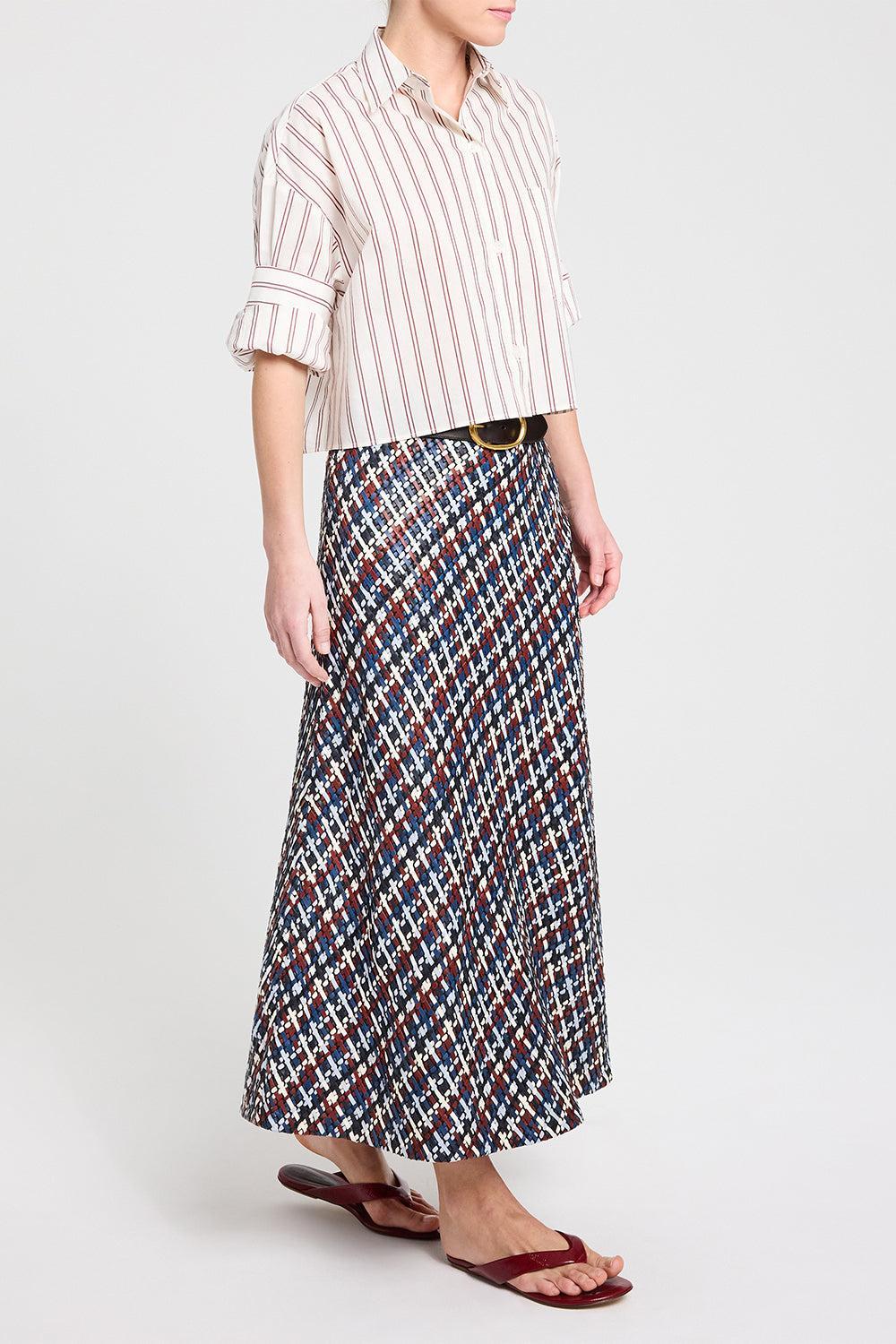 Next Ex Top - White Wine Stripe-STRIPE-P-CLOTHINGTOPBLOUSE-TWP