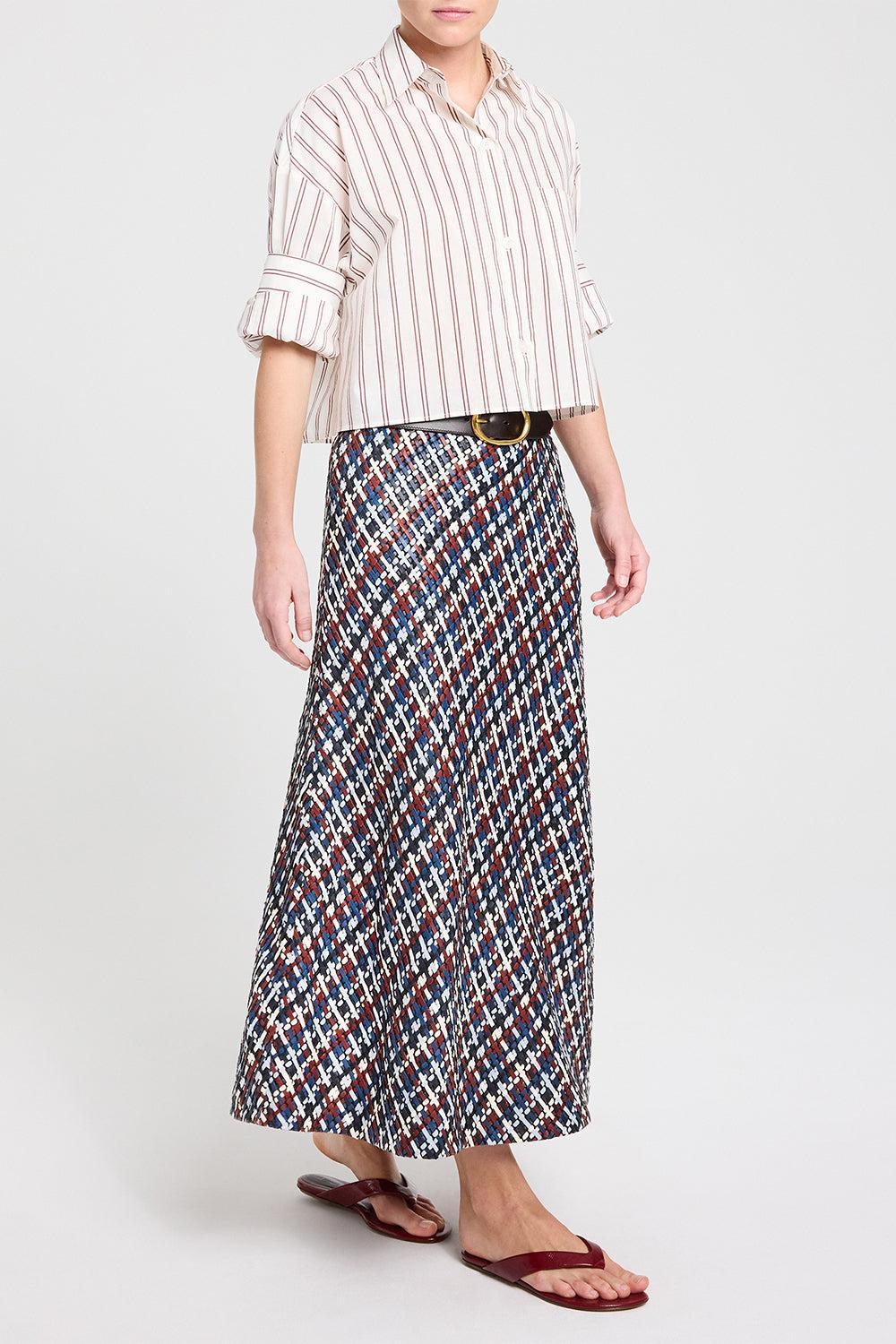 Next Ex Top - White Wine Stripe-STRIPE-P-CLOTHINGTOPBLOUSE-TWP