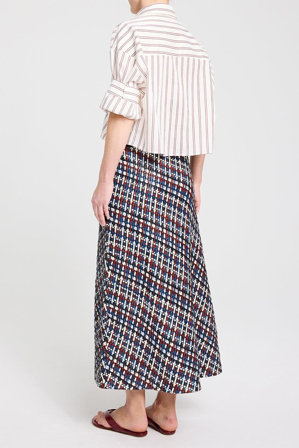 Next Ex Top - White Wine Stripe-STRIPE-P-CLOTHINGTOPBLOUSE-TWP