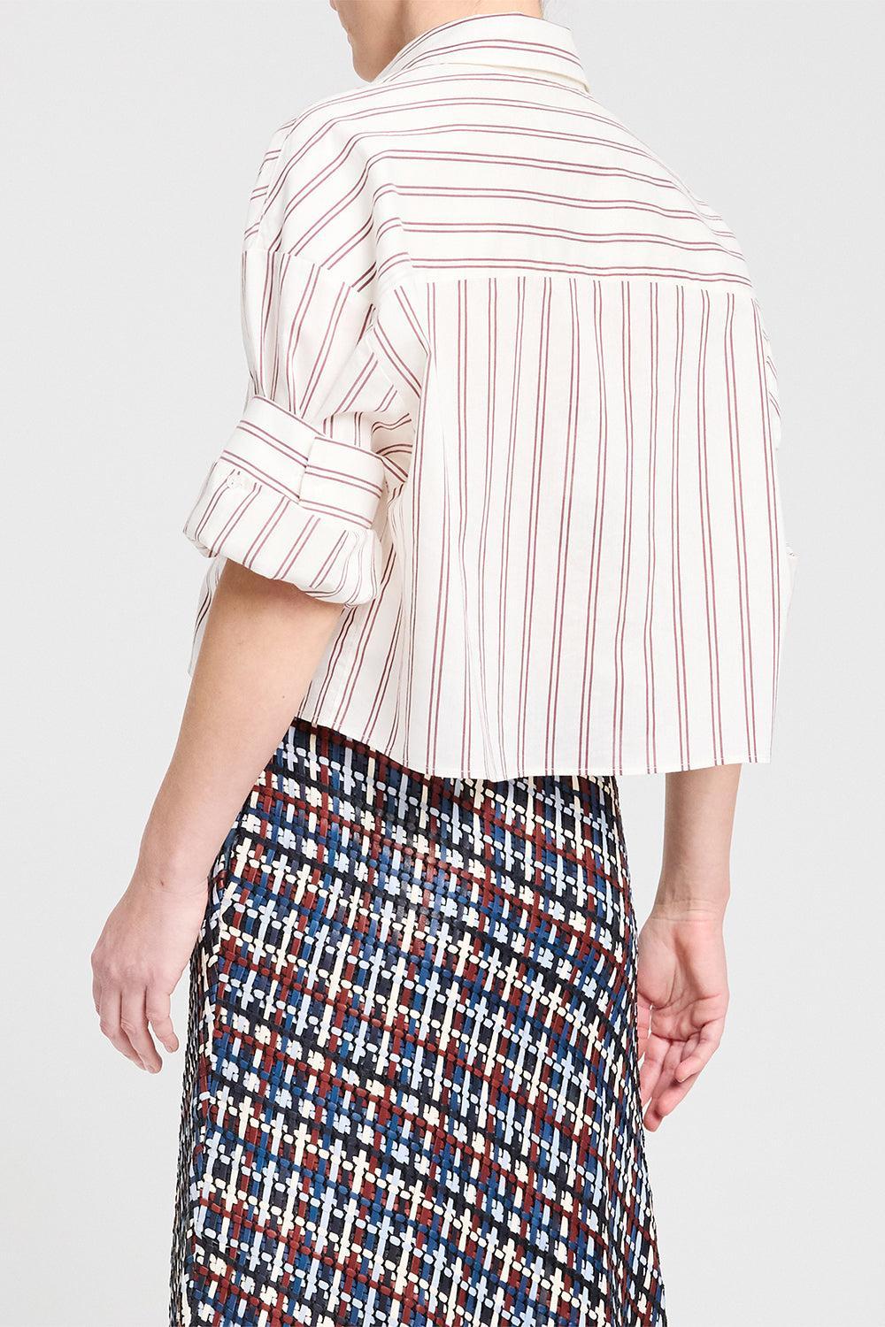 Next Ex Top - White Wine Stripe-STRIPE-P-CLOTHINGTOPBLOUSE-TWP