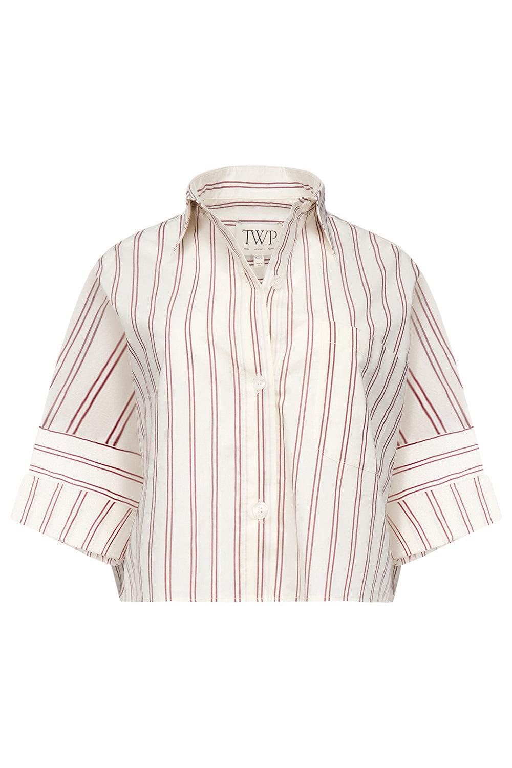 Next Ex Top - White Wine Stripe-STRIPE-P-CLOTHINGTOPBLOUSE-TWP