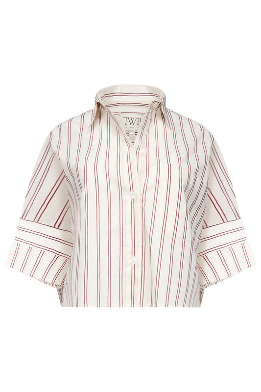 Next Ex Top - White Wine Stripe-STRIPE-P-CLOTHINGTOPBLOUSE-TWP