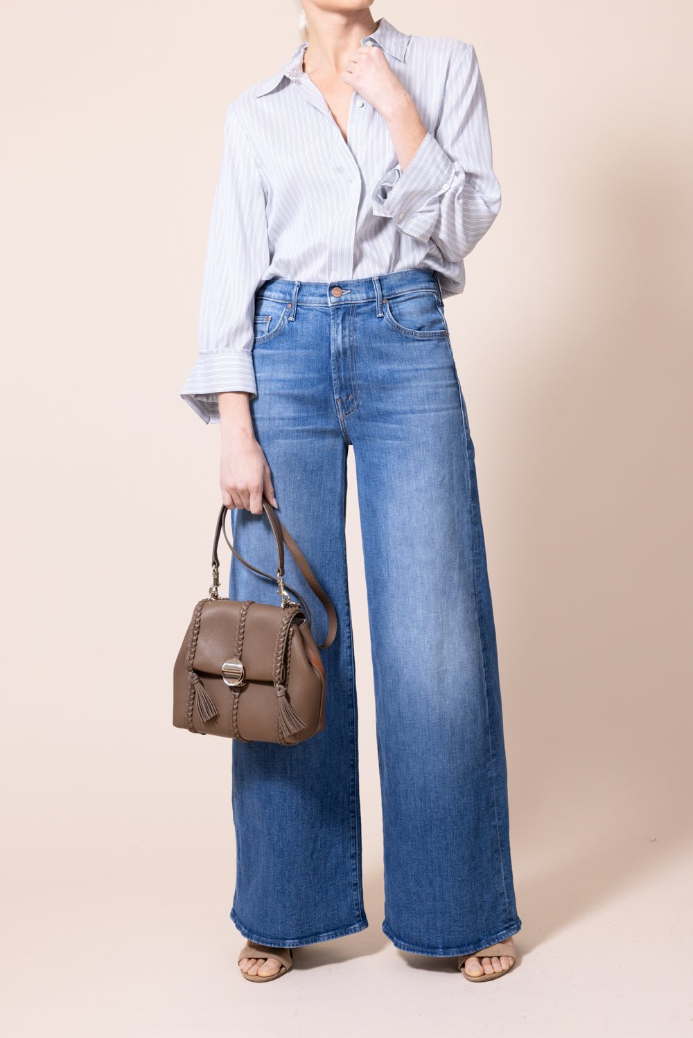 TWP-Boyfriend Silk Shirt - Blue Stripe-