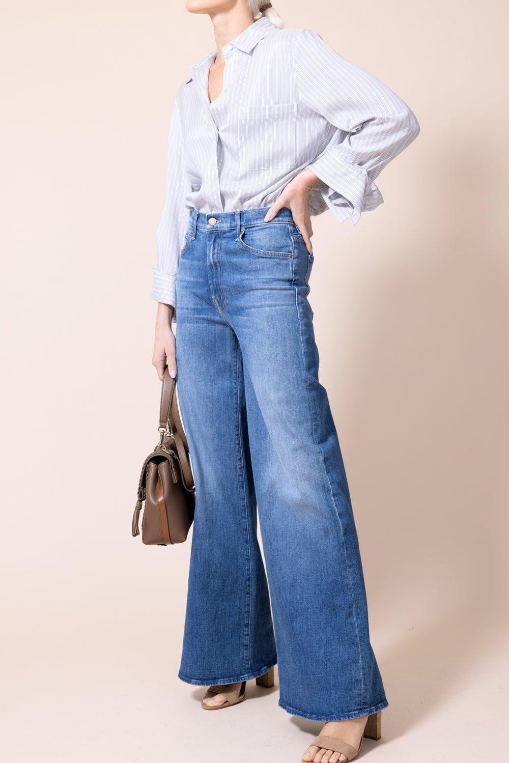 TWP-Boyfriend Silk Shirt - Blue Stripe-
