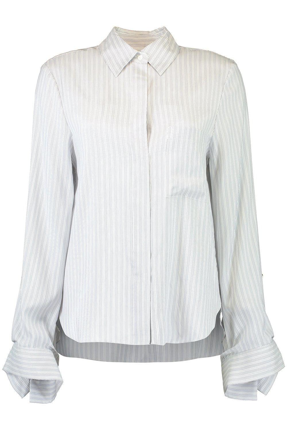 TWP-Boyfriend Silk Shirt - Blue Stripe-