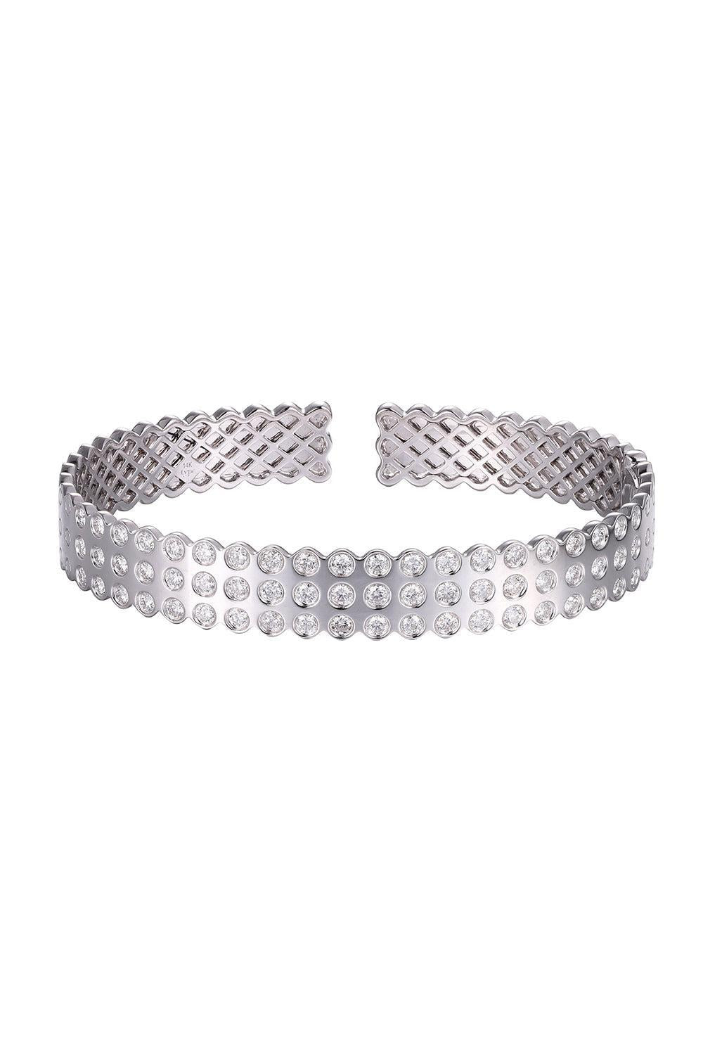 Diamond Leggo 2.0 Large Bangle Bracelet-WHITE GOLD-L-JEWELRYFINE JEWELBRACELET O-TYPE JEWELRY