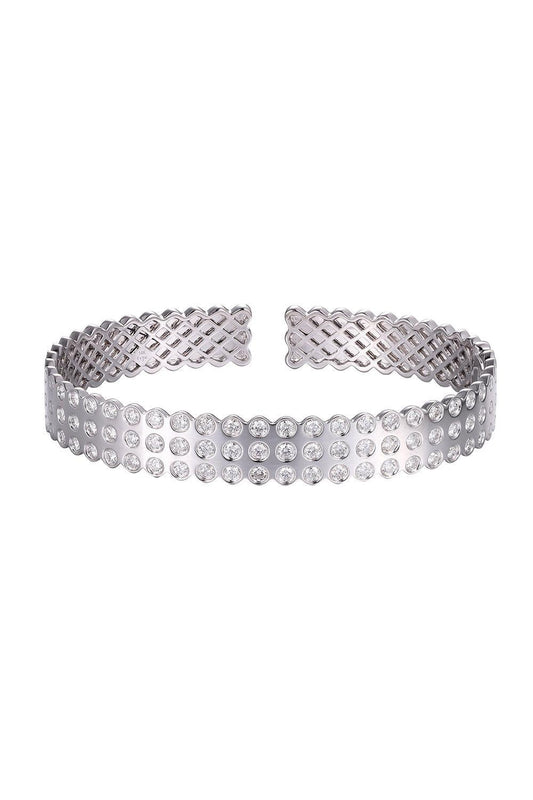 Diamond Leggo 2.0 Large Bangle Bracelet-WHITE GOLD-L-JEWELRYFINE JEWELBRACELET O-TYPE JEWELRY