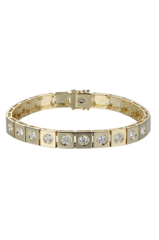 Diamond Leggo Xl Tennis Bracelet-YELLOW GOLD-6.75-JEWELRYFINE JEWELBRACELET O-TYPE JEWELRY