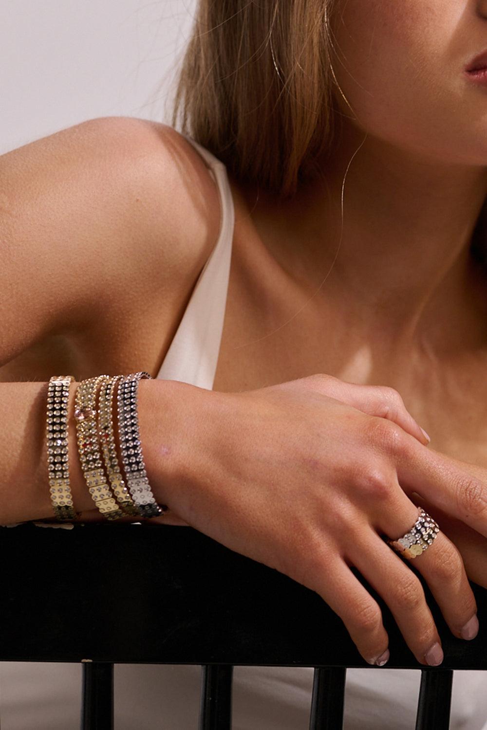 Diamond Leggo 2.0 Small Bangle Bracelet-YELLOW GOLD-JEWELRYFINE JEWELBRACELET O-TYPE JEWELRY