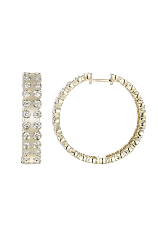 Diamond Leggo 2.0 Diamond Hoop Earrings