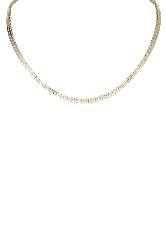 Diamond Mini Leggo Necklace-YELLOW GOLD-16-JEWELRYFINE JEWELNECKLACE O-TYPE JEWELRY