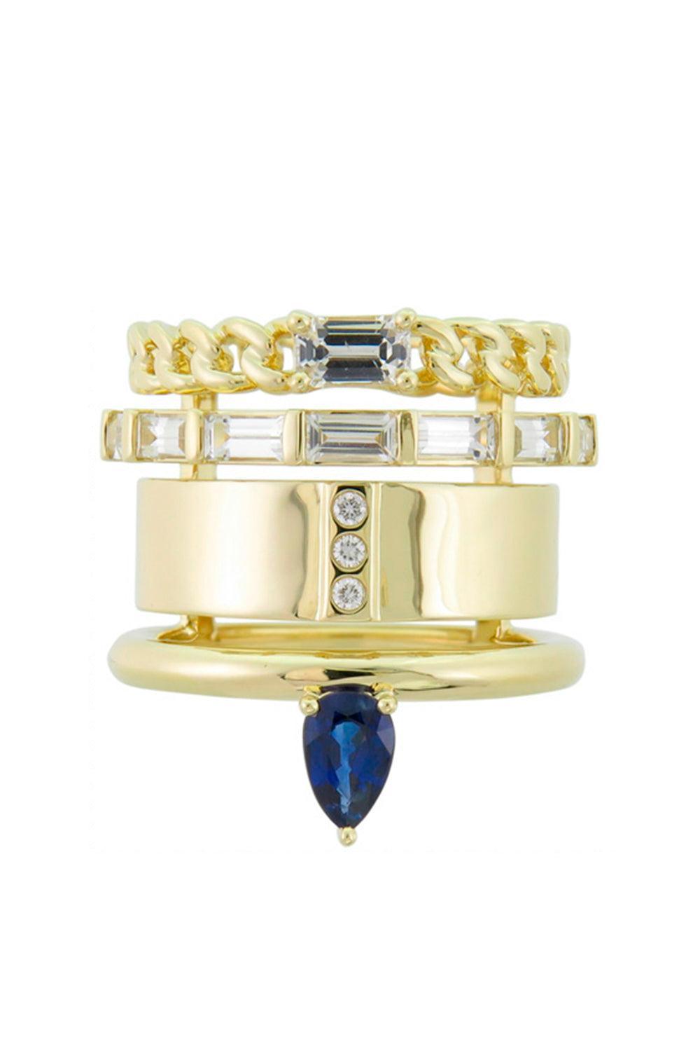 Blue Sapphire Type Stack Ring-YELLOW GOLD-7-JEWELRYFINE JEWELRING-TYPE JEWELRY