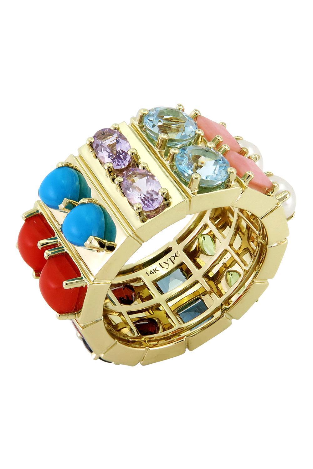 Leggo Spin Cigar Band-YELLOW GOLD-7-JEWELRYFINE JEWELRING-TYPE JEWELRY