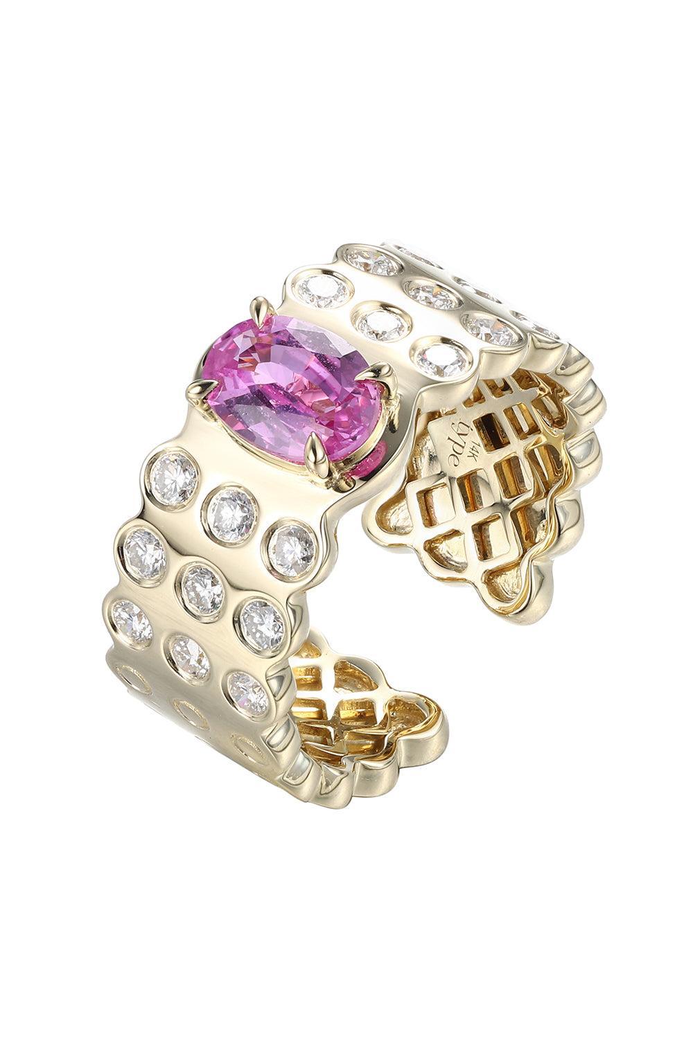 Pink Sapphire Leggo 2.0 Ring-YELLOW GOLD-7-JEWELRYFINE JEWELRING-TYPE JEWELRY