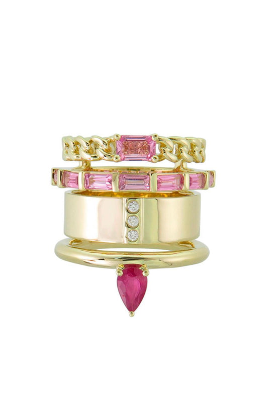 Stack Ruby Pink Sapphire Type Ring-YELLOW GOLD-7-JEWELRYFINE JEWELRING-TYPE JEWELRY