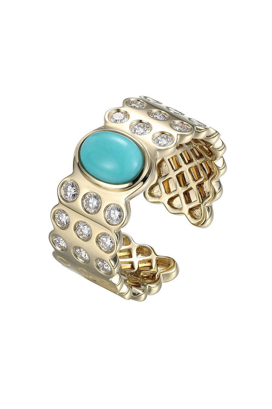 Turquoise Leggo 2.0 Ring-YELLOW GOLD-7-JEWELRYFINE JEWELRING-TYPE JEWELRY