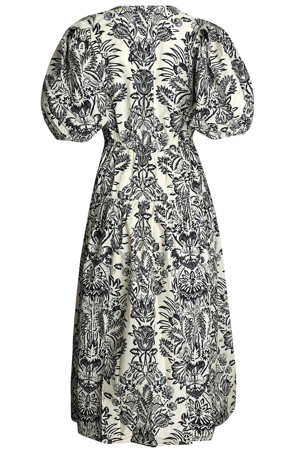 Harriet Puff Sleeve Midi Dress-CREAM-0-CLOTHINGDRESSCASUAL-ULLA JOHNSON