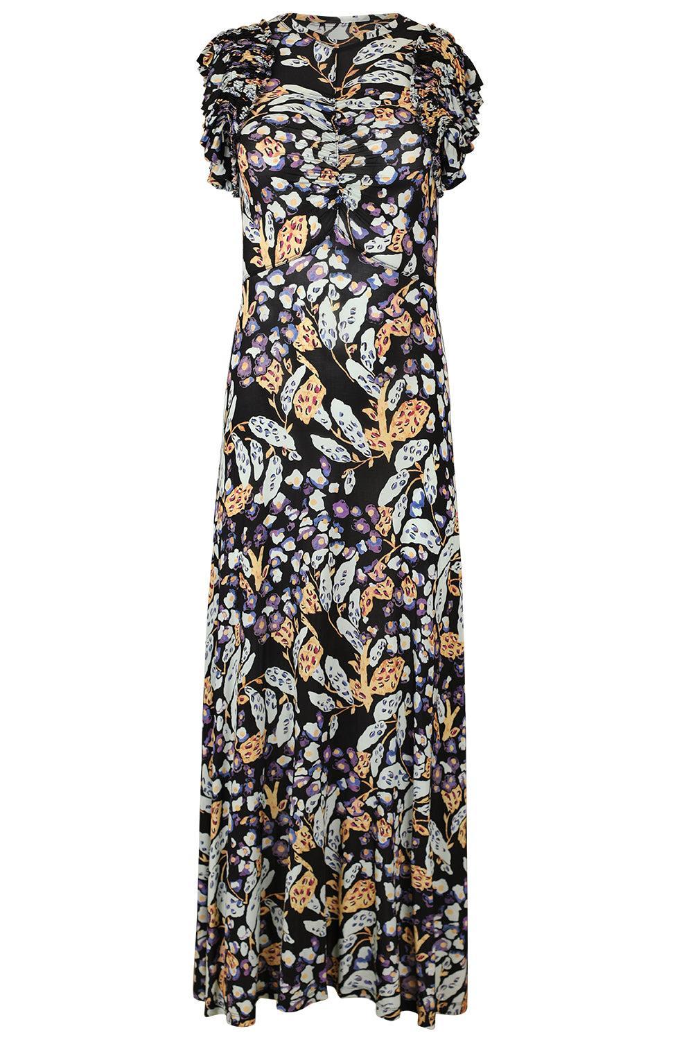  Valentine Flutter Sleeve Dress-FLORAL-P-CLOTHINGDRESSCASUAL-ULLA JOHNSON 