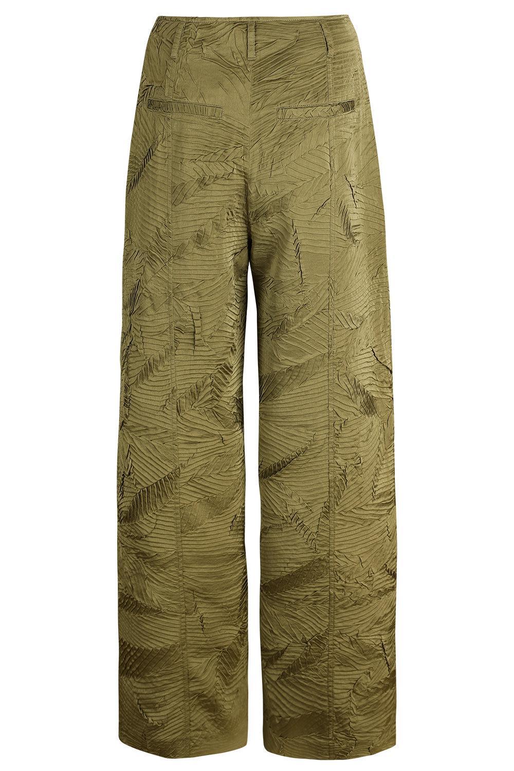 Carine Satin Pant-GREEN-2-CLOTHINGPANTWIDE LEG-ULLA JOHNSON