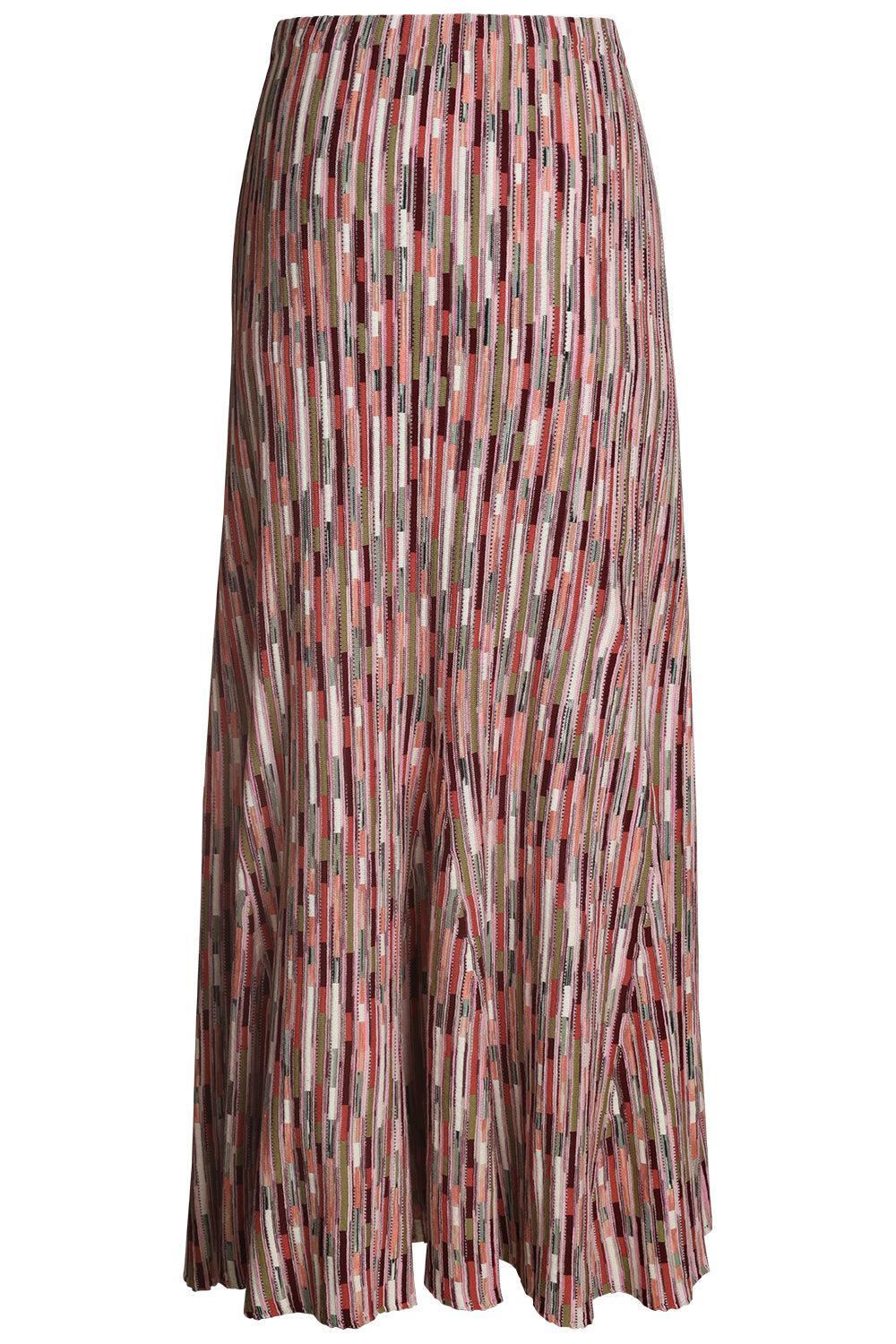 Marceline Multicolor Long Skirt-BROWN-P-CLOTHINGSKIRTMAXI-ULLA JOHNSON