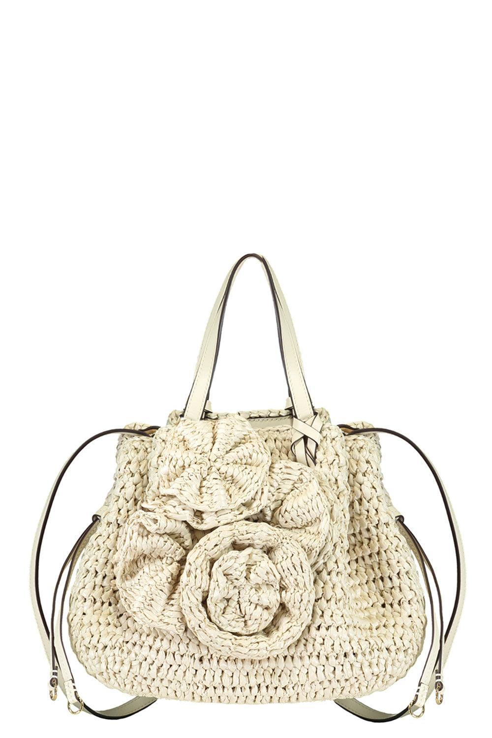 Gio Crossbody Bag - Floral Raffia-COWRIE-HANDBAGSHOULDER-ULLA JOHNSON