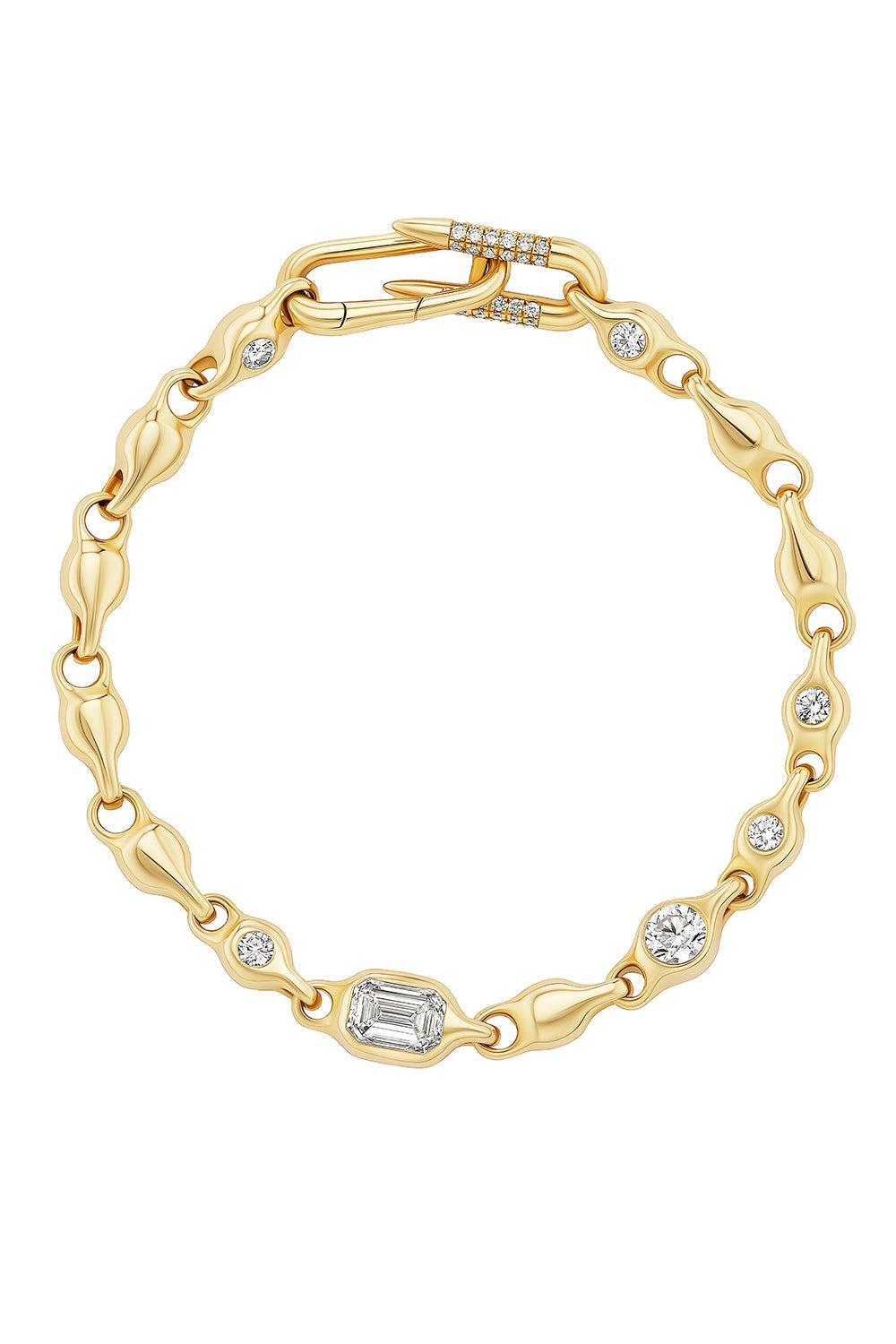 Supernova Diamond Bracelet-YELLOW GOLD-7-JEWELRYFINE JEWELBRACELET O-UNIFORM OBJECT