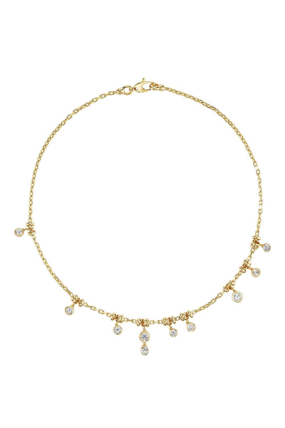 Diamond Dust Necklace-YELLOW GOLD-18-JEWELRYFINE JEWELNECKLACE O-UNIFORM OBJECT
