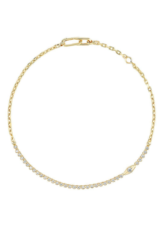 Diamond Vessel Tennis Necklace-YELLOW GOLD-JEWELRYFINE JEWELNECKLACE O-UNIFORM OBJECT