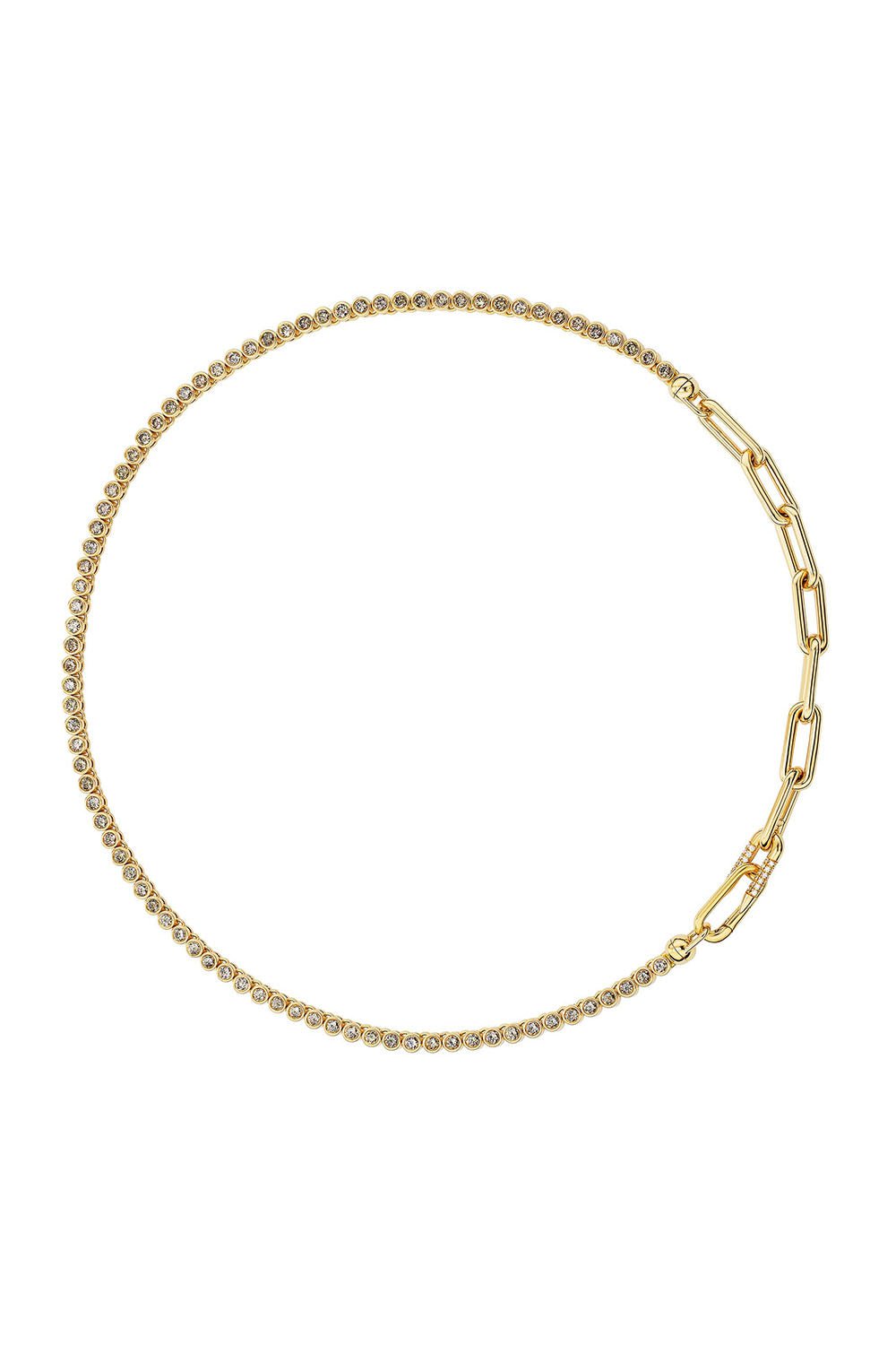 UNIFORM OBJECT-Heavy Metal Tennis Necklace-YELLOW GOLD