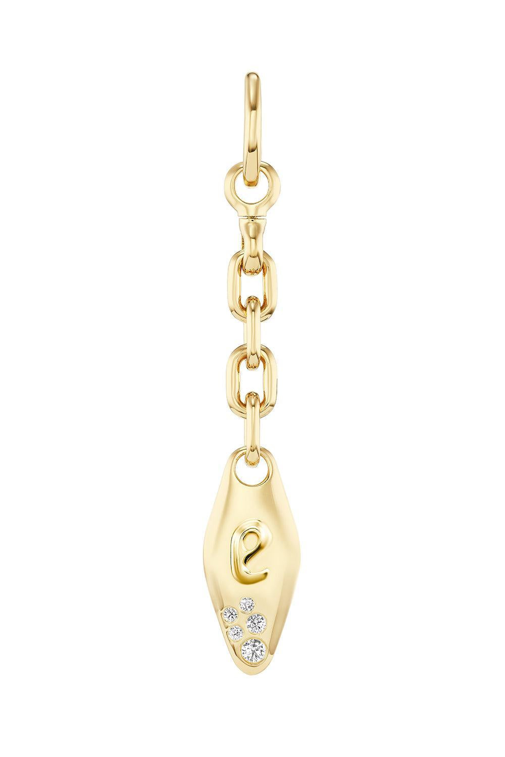 Vessel Letter Charm-YELLOW GOLD-E-JEWELRYFINE JEWELPENDANT-UNIFORM OBJECT