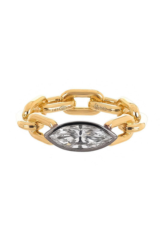 Diamond Marquise Chain Ring-YELLOW GOLD-6-JEWELRYFINE JEWELRING-UNIFORM OBJECT