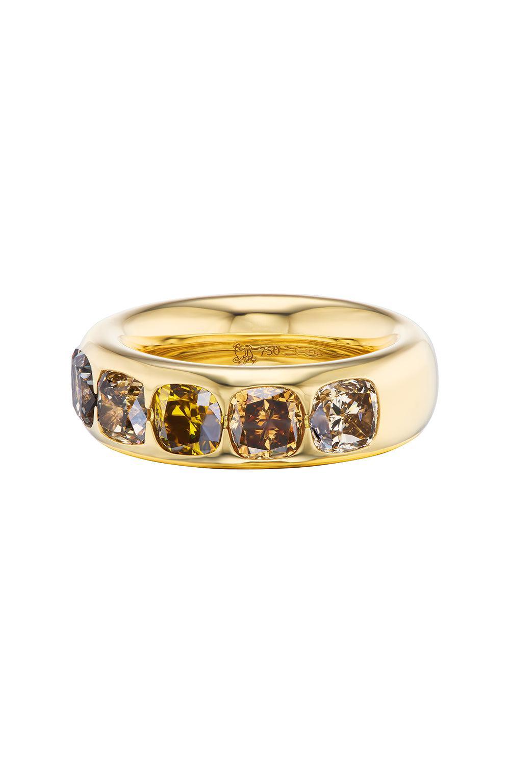 Champagne Diamond Ultra Gauge Ring-YELLOW GOLD-8-JEWELRYFINE JEWELRING-UNIFORM OBJECT