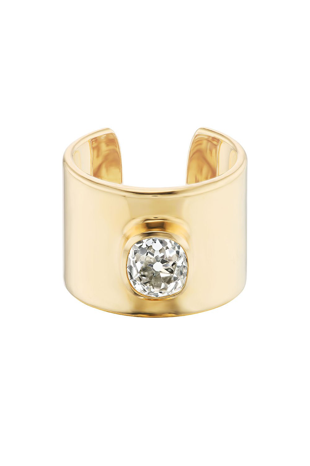 UNIFORM OBJECT-Diamond Cuff Ring-YELLOW GOLD