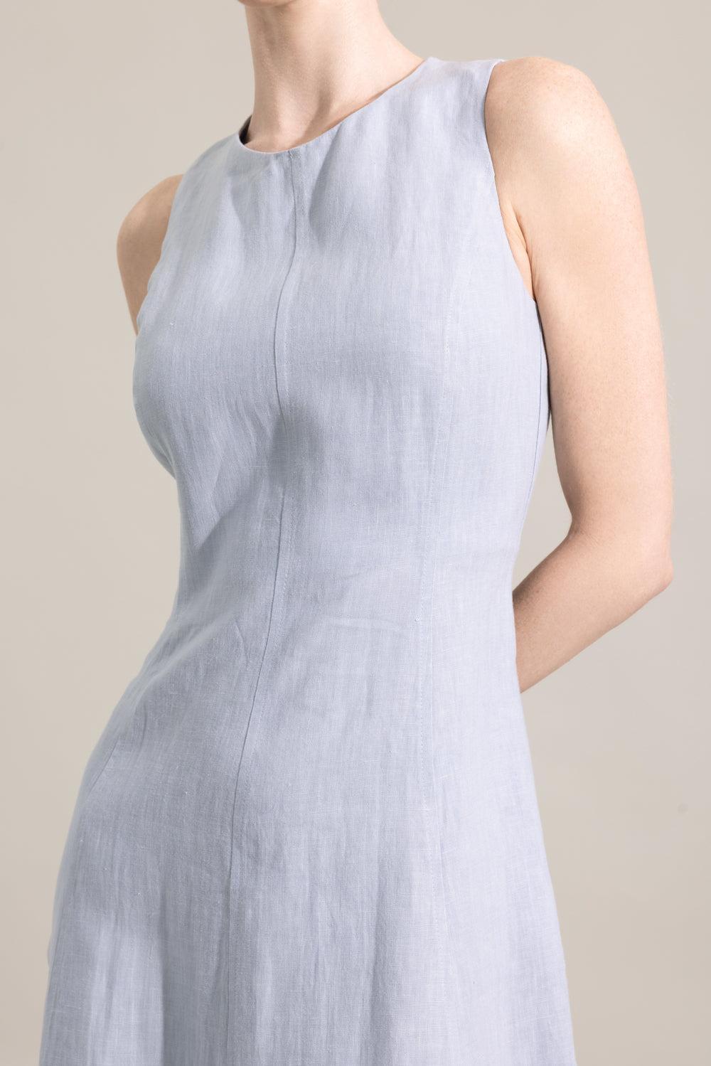 Sleeveless Maxi Dress-BLUE-40-CLOTHINGDRESSCASUAL-ELEVENTY